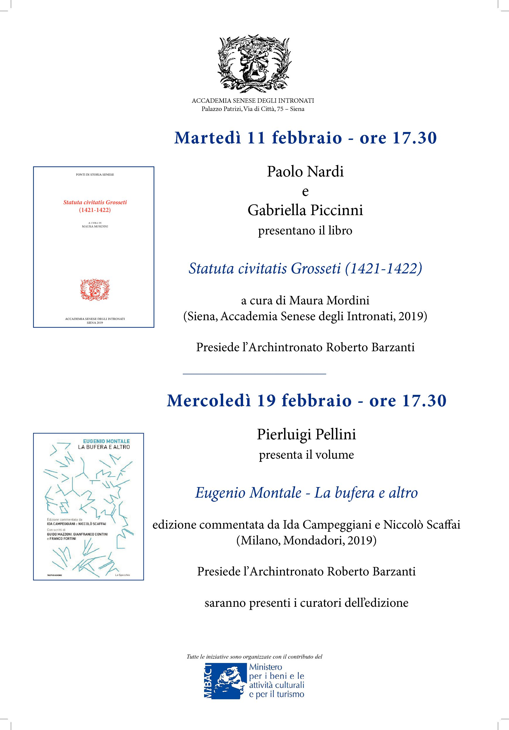 Presentazione volume “Statuta civitatis Grosseti (1421-1422)”